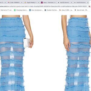 Revolve Gracie Maxi Skirt/Gracie Bustier Top Collection brand:OW Collection